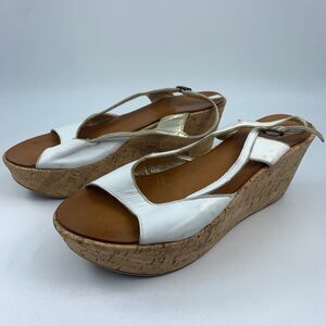 DGM Womens 40 Platform Cork Wedge Sandals Shoes Boho Peasant Hippie Beach Preppy